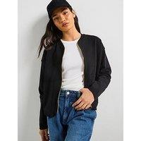 Barbour International Clara Sweat Bomber Jacket - Black