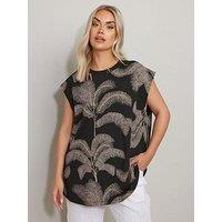 Yours Curve Oversized Boxy Vest - Black