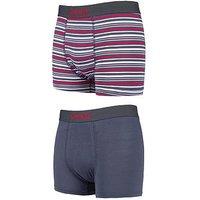Sockshop Jeep Bamboo Stripe Trunks 2 Pack - Grey