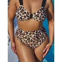 Yours Curve Animal High Waist Brief
