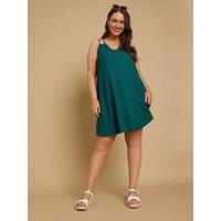Yours Curve Double Strap Cami Dress - Green