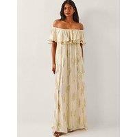 Monsoon Lyra Lurex Dress - Ivory