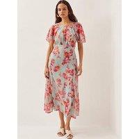Monsoon Marlene Printed Dress - Mint