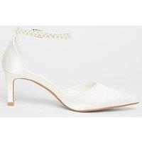 Quiz Bridal White Pearl Court Heels
