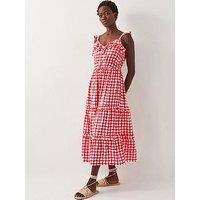 Monsoon Geena Geo Dress - Coral