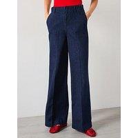 Mango High-Waisted Wide Leg Jeans - Blue