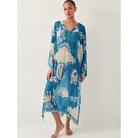 Monsoon Amisha Print Cover Up - Teal