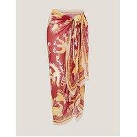 Monsoon Misha Print Sarong - Burgundy