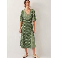 Monsoon Maren Tea Dress - Khaki