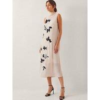 Monsoon Ari Sleeveless Dress - Cream