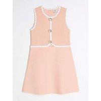 River Island Older Girl Knitted Shell Dress - Orange