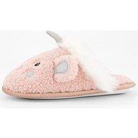 The Very Collection Girls Unicorn Mule Slipper - Pink