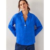 Monsoon Clover Linen Tee - Blue