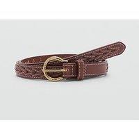 Mango Braided Belt - Brown