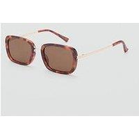Mango Combined Frame Sunglasses - Brown