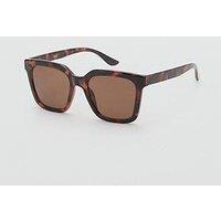 Mango Squared Frame Sunglasses - Brown