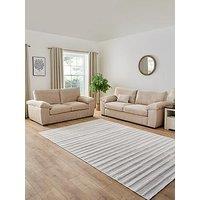 Very Home Salerno Standard Back Fabric 3 + 2 Seater Sofa Set (Buy & Save!) - Natural - Fsc Certified