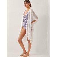 Monsoon Effy Textured Cover Up - White