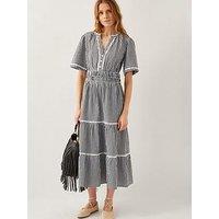 Monsoon Gina Gingham Dress - Black