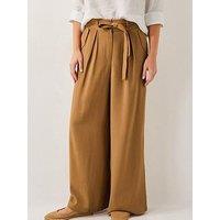 Monsoon Nina Wide Leg Trouser - Brown