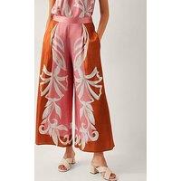 Monsoon Tabitha Printed Trousers - Pink
