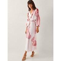 Monsoon June Kimono Dress - Ivory