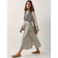 Monsoon Jemmie Print Dress - Ivory