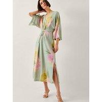 Monsoon Jane Kimono Dress - Green