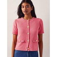 Monsoon Sami Stitch Cardigan - Pink