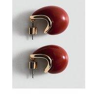 Mango Resin Drop Earrings - Red