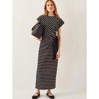 Monsoon Sanya Stripe Jersey Dress - Black