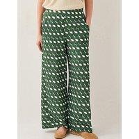 Monsoon Maren Geo Trousers - Green