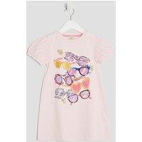 River Island Mini Girl Sunglasses T-Shirt Dress - Pink