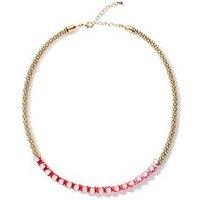 The Love Collection Gold Tone Hot Pink Boho Necklace