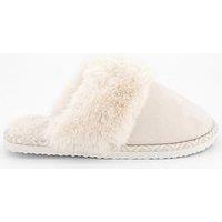 V By Very Mule Slipper - Cream