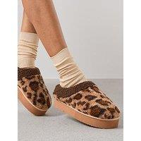 V By Very Flatform Slippers - Brown