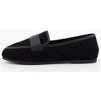 V By Very Extra Wide Fit Loafer - Black