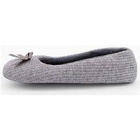 V By Very Textured Ballerina Slipper - Grey