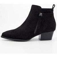 V By Very Western Ankle Boot - Black