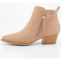 V By Very Western Ankle Boots - Brown
