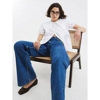 River Island Short Sleeve Collared Shirt - White