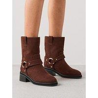 The Very Collection Biker Calf Boot - Brown