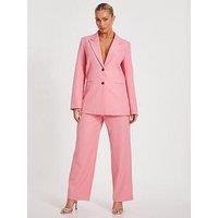 Quiz Coral Woven Wide Leg Trousers