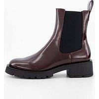 V By Very Chunky Chelsea Ankle Boot - Red