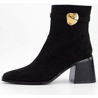 The Very Collection Block Heel Ankle Boots - Black