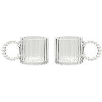 Hestia Set Of 2 Clear Cups Bobble Design