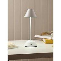 Hestia Matt Putty White Usb Led Touch Table Lamp - Medium