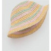 Mango Younger Girls Stripe Straw Hat - Multi