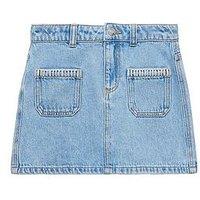 Mango Girls Bruna Co-Ord Denim Skirt - Blue