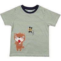 Lilly + Sid Boys & Busy Stripe T-Shirt - Green